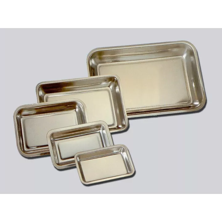 Plateaux rectangulaires à instruments en inox