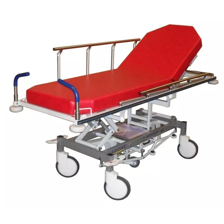Chariot brancard hauteur variable, largeur 800 mm
