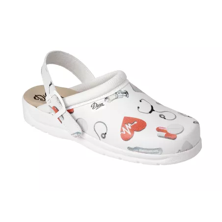Chaussure PISA, légère et confortable, imprimé Blanc, du 34 au 47