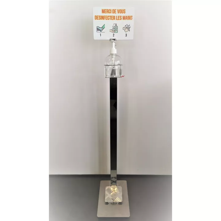 Distributeur de gel hydroalcoolique avec commande au pied