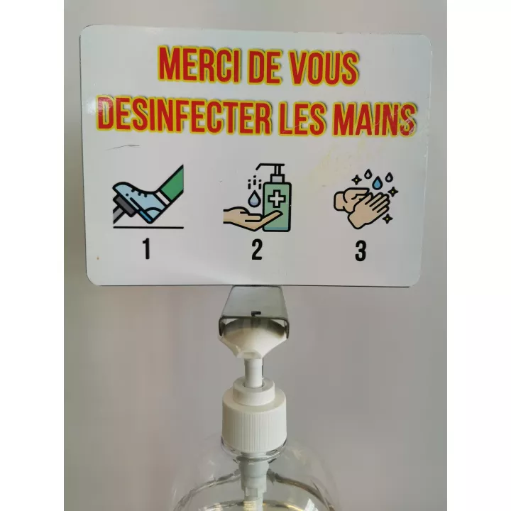 Distributeur de gel hydroalcoolique avec commande au pied