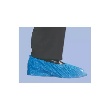 Couvre chaussure en CPE, bleu 14x35 cm, le sachet de 100