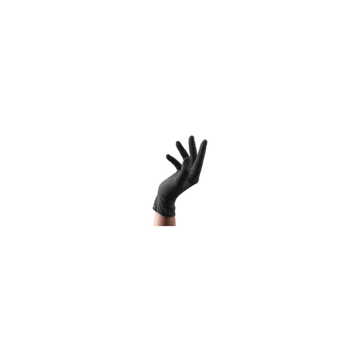 Gant nitrile noir, non poudré, boîte de 100