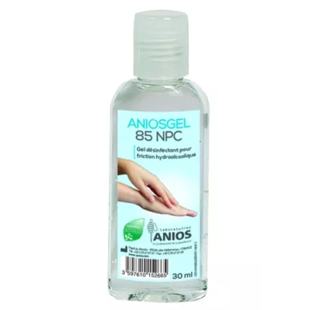 Gel hydroalcoolique ANIOSGEL 85 NPC, flacon pissette de 30 ml