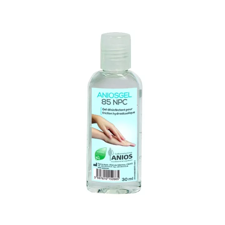 Gel hydroalcoolique ANIOSGEL 85 NPC, flacon pissette de 30 ml