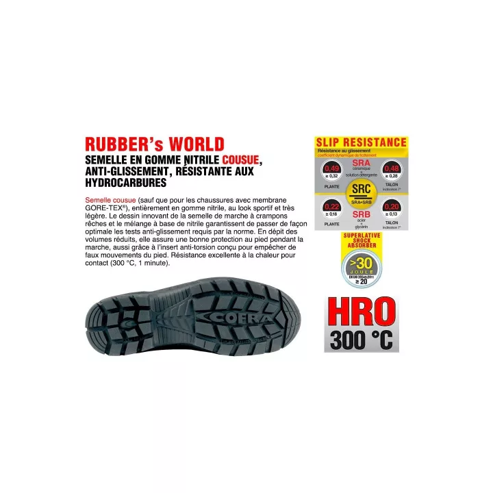 Chaussure de sécurité FRIBURG, S3 M HI CI HRO SRC du 40 au 47
