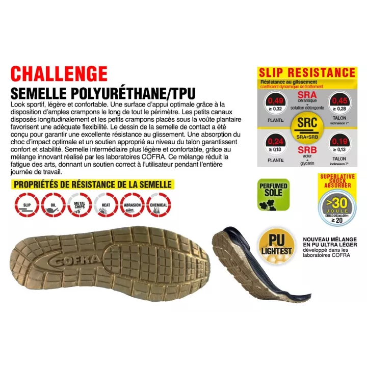Chaussure basse de sécurité GOOD, S1 P SRC, du 35 au 48