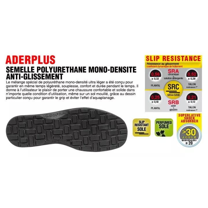 Chaussure de sécurité INGRID BLACK, S2 SRC, du 35 au 42