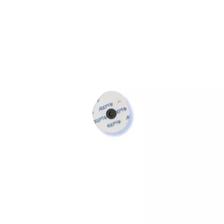 Electrode prégélifiée support mousse, ronde, pression carbone