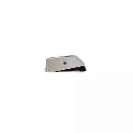 Plateau inox, avec couvercle 280 x 180 x 30 mm