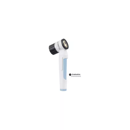 Dermatoscope LuxaScope LED 2.5V COLOUR-EDITION, gradué, blanc/ciel