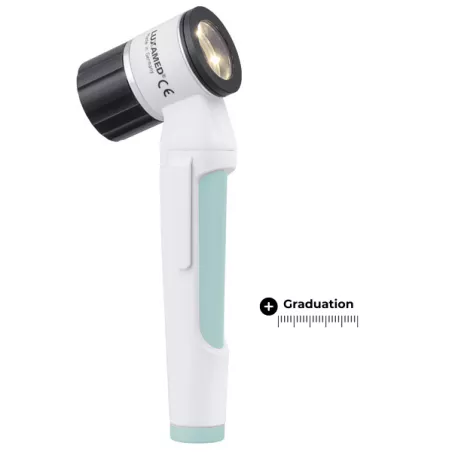Dermatoscope LuxaScope LED 2.5 V COLOUR-EDITION, gradué, blanc/vert