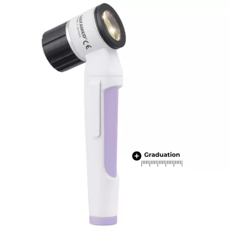 Dermatoscope LuxaScope LED 2.5V  COLOUR-EDITION, gradué blanc/lilas