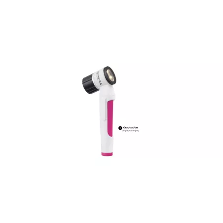 Dermatoscope LuxaScope LED 2.5V COLOUR-EDITION, gradué blanc/magenta