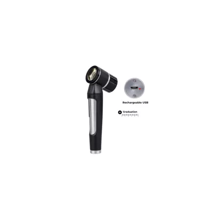 Dermatoscope LuxaScope LED 3.7 V rechargeable USB, gradué - Noir