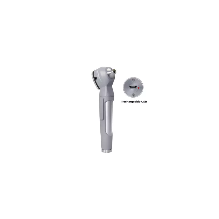 Otoscope LuxaScope Auris LED 3.7 V rechargeable USB - Gris