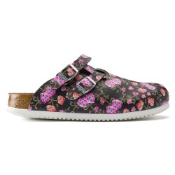 Chaussure Birkenstock Kay Flowers rose black du 35 au 43