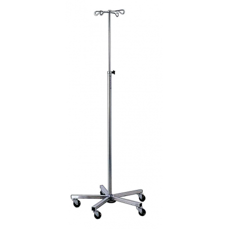 Tige porte sérum inox avec alourdisseur et 4 crochets de sécuité inox