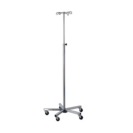 Tige porte sérum inox avec alourdisseur et 4 crochets de sécuité inox