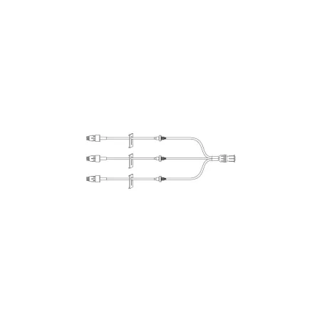 Prolongateur 3 voies avec 3 valves anti-retour et 3 MaxZero™