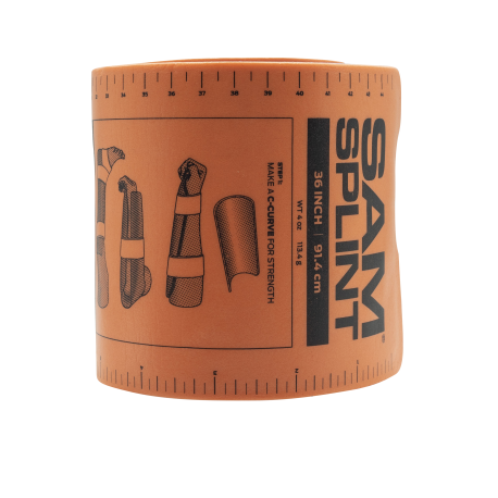 Attele modelable sam splint rouleau 91x10.5 cm orange 